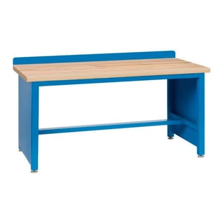 Lista International Lista Technical Workbench W/ Tech Legs, Backsplash & Maple Square Edge, 72"W x 30"D, Blue XSTB12-72BT/BB
